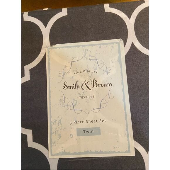 NWT Smith & Brown‎ 3 Piece Twin Sheet Set - Picture 2 of 2